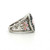 Sterling Silver Sapphire And Enamel With Citrine Accents Floral Ring Size 6