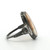 Sterling Silver Picture Agate Navette Shaped Fashion Ring Size 8