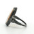 Sterling Silver Picture Agate Navette Shaped Fashion Ring Size 8