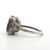 Sterling Silver Smokey Topaz Cushion Cut With CZ Accents Fashion Ring Size 8