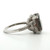 Sterling Silver Smokey Topaz Cushion Cut With CZ Accents Fashion Ring Size 8