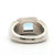 Sterling Silver Blue Topaz Rectangle Cut Statement Ring Size 6