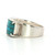 Sterling Silver Turquoise Inlay Stackable Ring Size 8