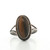 Sterling Silver Tigers Eye Oval Cut Navajo Style Ring Size 6.5
