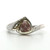 Sterling Silver Mystic Topaz Triangle Cut With CZ Accents Ring Size 9