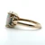 10K Yellow Gold Created Opal Blue Topaz Accented Statement Birthstone Ring Size 7
