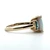 10K Yellow Gold Created Opal Blue Topaz Accented Statement Birthstone Ring Size 7