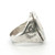 Vintage Zuni Sterling Silver Coral Mother of Pearl Cardinal Men’s Ring Signed RB Sz 13.25
