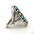 Vintage Navajo Sterling Silver Coral Turquoise Needle Point Men’s Ring Sz 11