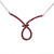 Sterling Silver Ruby Knot Necklace 18"