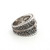 JAI Sterling Silver Quartz Wide Band Statement Ring Size 7.75