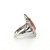 Vintage Navajo Sterling Silver Coral Ring Size 7.75