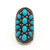 Vintage Sterling Silver Turquoise Cluster Ring Sz 6.75 Signed Paul Livingston