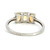D'Joy Sterling Silver Three Stone Opal Ring Size 8