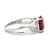 Sterling Silver Oval Cut Ruby with Diamond Accents Ring Size 7.5
