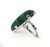 Vintage Uncas Sterling Silver Malachite Marquise Ring Size 7.75