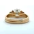 14K Yellow Gold App .50ct Round Diamond Ruby Accented Engagement Wedding Ring Size 4.75
