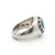 Vintage Sterling Silver Emerald Garnet Men's Ring Size 11.25
