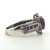 Sterling Silver Amethyst And CZ Halo And Channel Setting Fashion Ring Size 10