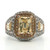 Sterling Silver Yellow And White CZ Cocktail Ring Size 6