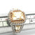 Sterling Silver Yellow And White CZ Cocktail Ring Size 6