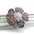 Sterling Silver CZ Flower With Pink Topaz Petals Ring Size 6
