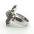 Sterling Silver CZ Flower With Pink Topaz Petals Ring Size 6