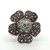 Sterling Silver CZ Flower With Pink Topaz Petals Ring Size 6