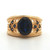 Sterling Silver Vermeil Created Sapphire Wide Band Statement Ring Size 8.5