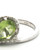 Sterling Silver Peridot Pear Cut Tiara Style With CZ Accent Fashion Ring Size 7