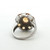 Sterling Silver Citrine And CZ Vintage Inspired Cluster Ring Size 8.25