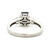 Sterling Silver Rectangular Cut Sapphire with CZ Accents Ring Size 8