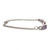 Sterling Silver Amethyst with CZ Accents Chain Bracelet 7.5"