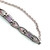 Sterling Silver Amethyst with CZ Accents Chain Bracelet 7.5"