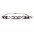 Sterling Silver Amethyst with CZ Accents Chain Bracelet 7.5"