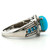 Sterling Silver Turquoise With Blue Topaz Fashion Ring Size 9