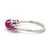 Sterling Silver 5 Stone Cabochon Ruby Ring Size 8