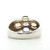 Sterling Silver Citrine Peridot Amethyst And Topaz Cluster Cocktail Ring Size 10