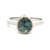 Sterling Silver Solitaire Bezel Set Raw Aquamarine Ring Size 8