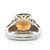 Sterling Silver Created Smokey Topaz Cushion Cut With CZ Accents Fashion Ring Size 7