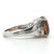 Sterling Silver Created Smokey Topaz Cushion Cut With CZ Accents Fashion Ring Size 7