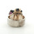 Sterling Silver Blue Crystal Wire Wrapped Statement Ring Size 7.5