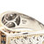 Sterling Silver Created Sapphire Cushion Cut Two Toned Sculped Fashion Ring Size 8