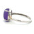 Sterling Silver Cabochon Lavender Jadeite with Gold Overlay Accents Ring Size 8
