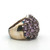 Sterling Silver Amethyst Dome Cluster Ring Size 5