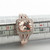 Sterling Silver Morganite Oval Cut With A CZ Halo And CZ Accents Fashion Ring Size 10