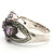 Sterling Silver Amethyst Floral With Marcasite Accent Fashion Ring Size 8