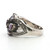 Sterling Silver Amethyst Floral With Marcasite Accent Fashion Ring Size 8