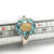 Sterling Silver Blue Topaz And Opal Flower With CZ Accents Cocktail Ring Size 8.75