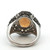 Sterling Silver Created Smokey Topaz Oval Cut And CZ Fashion Ring Size 7